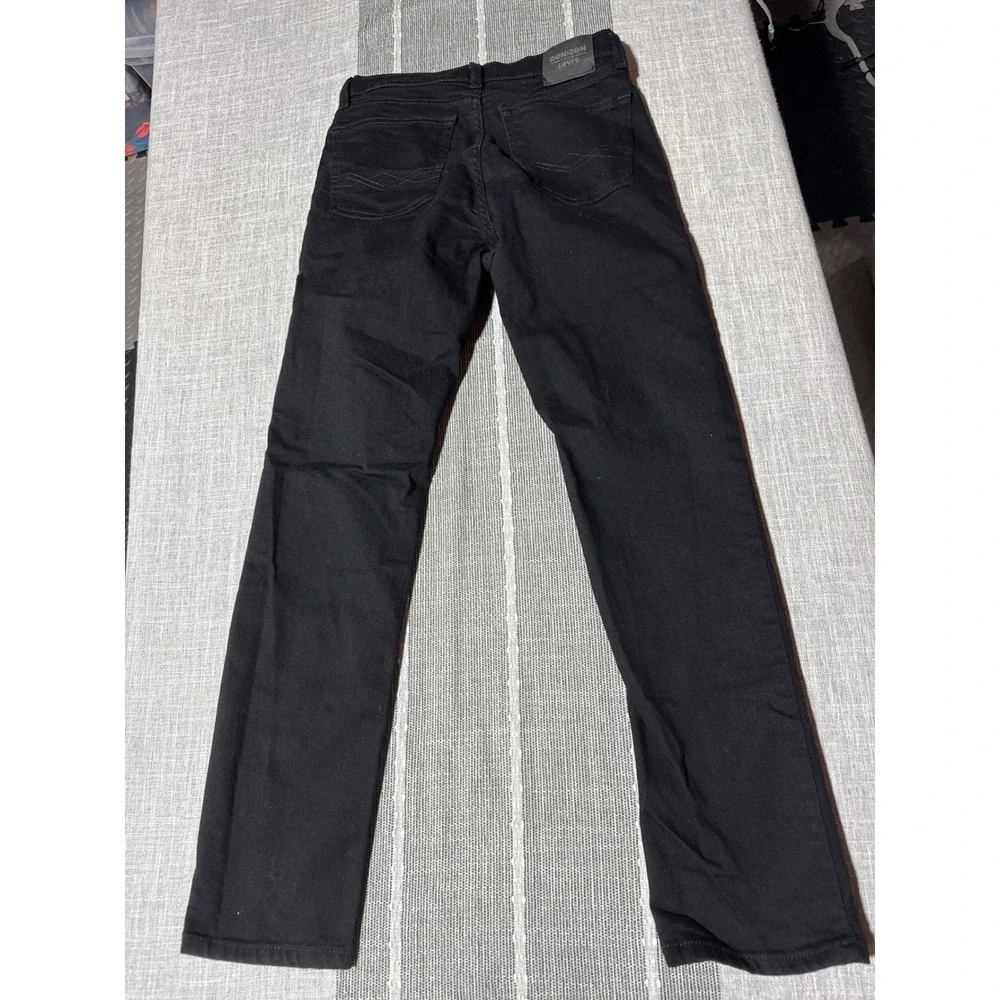 Levis‎ denizen  ids Black Denim Jeans Straight Leg Casual Pants Size 16